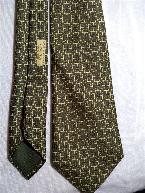 fake hermes style ties - vintage Hermes tie.